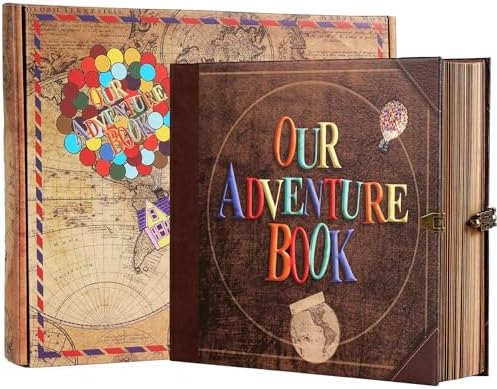 Scrapbook Photo Album Our Adventure Book Embossed Hard Cover