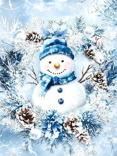 CraftBliss Snowman Paint by Numbers for Adults Beginner 12 x 16 Inch