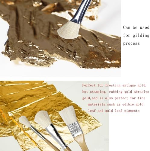 Sdanart Gilding Brush Set,7 PCS Professional Goat Hair Blend Mop Brush Set