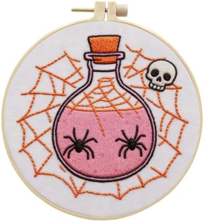 Embroidery Kit for Beginners & Adults with Spider Web Pattern