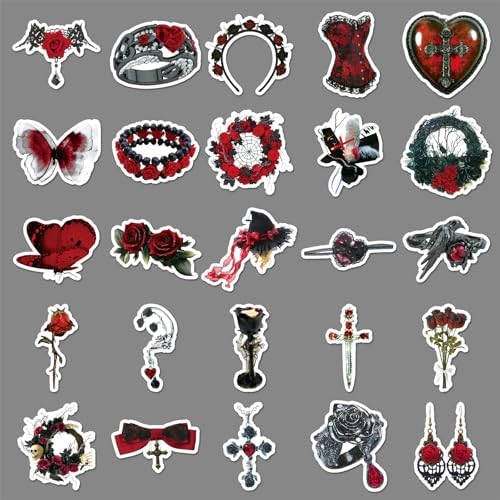 50Pcs Gothic Dark Aesthetic Stickers Set