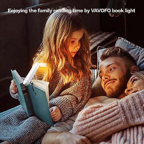 VAVOFO USB Rechargeable Book Light, Bookmark Clip on LED Reading Light