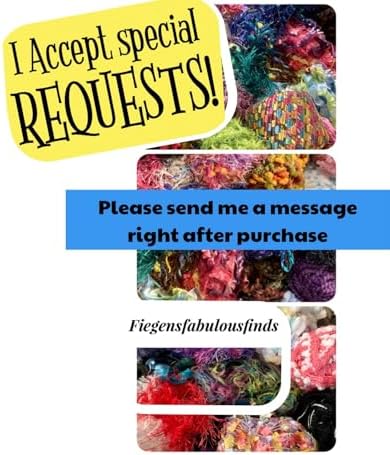 100 yrds 10 Colors Fiber for Embellishments Assorted Novelty Yarn, 10 yrds per Color (mix2)