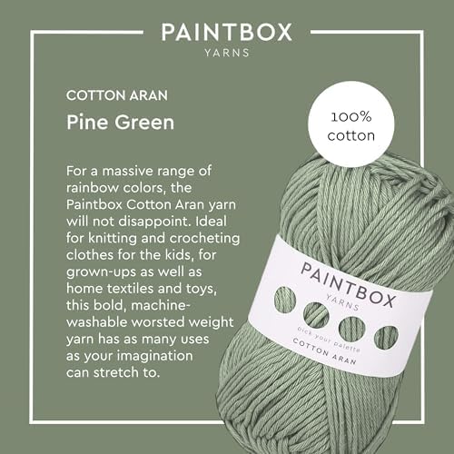 Paintbox Yarns 100% Cotton Aran Yarn 1.76oz / 50g, 93yds / 85m