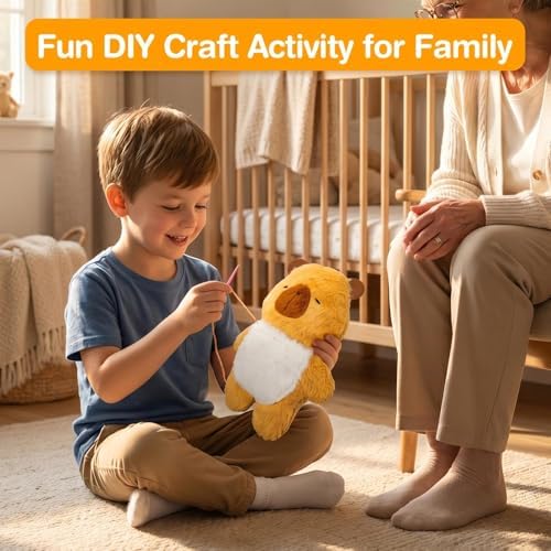 Avenir My First Sewing Kit Ages 6-8, Capybara Stuffed Animal Craft Set