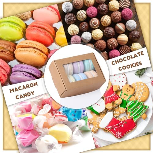 Zonon 300 Pcs Mini Kraft Soap Boxes with Window Homemade,Brown