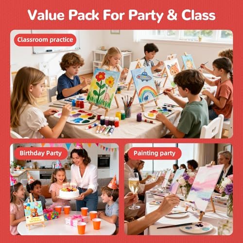 80 Pack 5x7 Inch Canvas Boards Small Canvas Panels for Kids Painting | 100% Cotton White Blank for Acrylic Oil Watercolor Paint