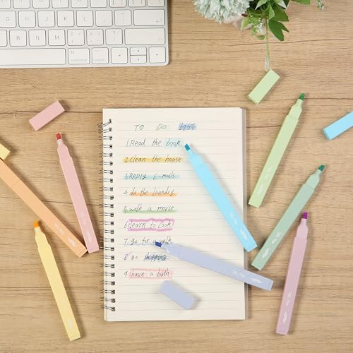 Mr. Pen- Aesthetic Highlighters No Bleed, 8 Pack, Assorted Colors | Chisel Tip, Cute Highlighters Assorted Colors for Journaling, Highlighting, Underlining, Fast Dry, Back to School Supplies