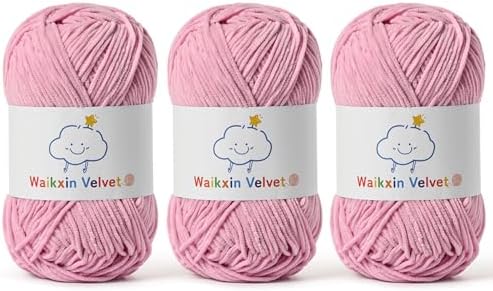 3 Pack Fluffy Chenille Yarn for Crocheting，Baby Yarn for Crocheting Soft，150g/5.28oz Velvet Amigurumi Yarn ，Fingering Weight Yarns for Crocheting Baby Blankets、DIY Craft.(3 Pink Purple)
