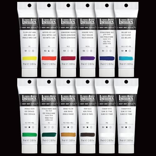 Liquitex Heavy Body Acrylic Paint Set, Classic 12 x 59ml (2-oz) Set