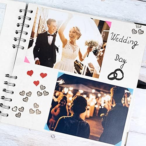 Scrapbook Album, 60 Pages, 8 x 8 Inch, White Photo Album, Scrap Book | Hardcover with Thick 200 GSM Kraft Paper, Ideal for Your Scrapbooking Albums, Art & Craft Projects (White, 8 x 8 Inch)