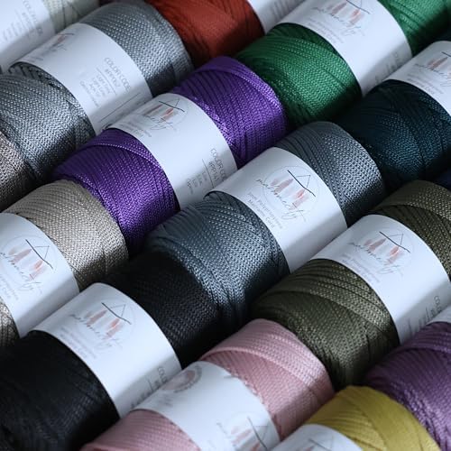 Makromecity, 2 Skeins of Polyester Macrame Cord 3mm x 131 Yards (394 feet) 3mm Polypropylene Lilac Macrame Cord Crochet Macrame Bag Cord Crafts for Wall Hangings, Bags, Underplate, Rug