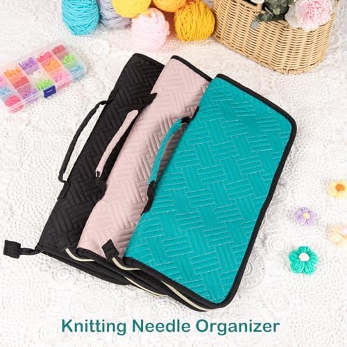 MYBAGZING Knitting Needles & Crochet Hook Case - Empty (up to 14 Inches) - Knitting & Crochet Accessories Organizer