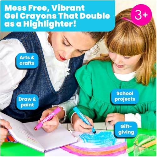 Ooly Scented Neon Gel Crayons, Set of 6, Twist-Up