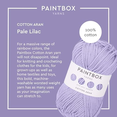 Paintbox Yarns 100% Cotton Aran Yarn 1.76oz / 50g, 93yds / 85m