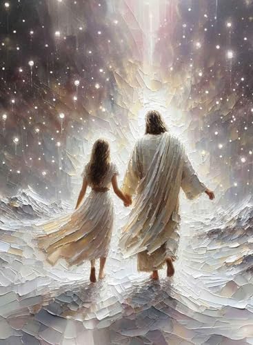 Jesus Paint by Numbers Kit for Adults Framed Canvas 12X16 in, Frameworkless