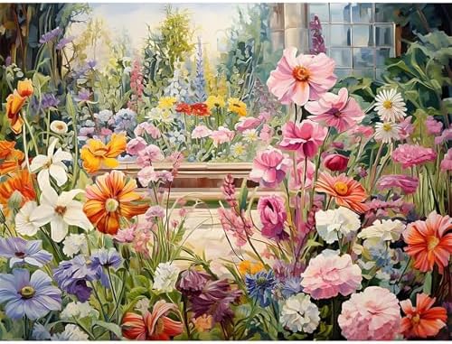 Paint by Numbers for Adults Flowers - Flower Paint by Number on Canvas