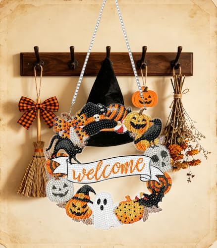 Halloween Hanging Diamond Art Kits for Adult Diamond Painting Kit Pendant