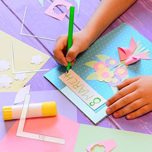 10 Pieces Creative Positioning Card Corners Helpers with Bone Folder Tool
