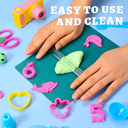 Clabby 14 Pieces Acrylic Clay Roller Plastic Polymer Pin, 6.5 x 0.5 Inch | Clear Plastic Tube Roller, Small Rolling Pins for Crafts, Bulk Pack Handmade Art Supplies, Smooth Surface DIY Projects