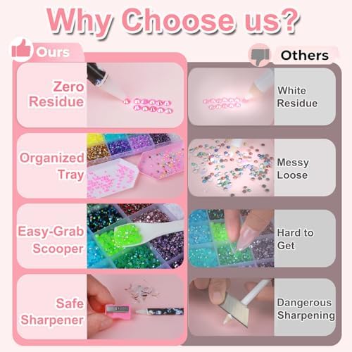 59000 PCS 42 Colors Rhinestones for Bedazzling 3mm Multicolor Resin Jelly Flatback Gems with 4 Pcs B7000 Jewelry Glue & Tools, Bedazzler Kit for DIY Crafts Book Makeup Shoes Gifts Decor