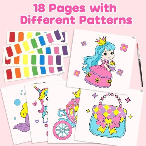 ZIZZ Paint with Water Coloring Books for Toddlers Princess Painting Sets