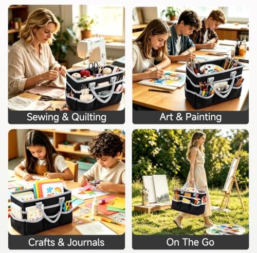 Craft Organizer Tote Bag, Art Supply Storage Bag for Art Supplies