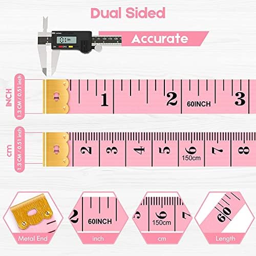 iBayam Soft Tape Measure 60" Double Scale Body & Sewing Tape, 2-Pack