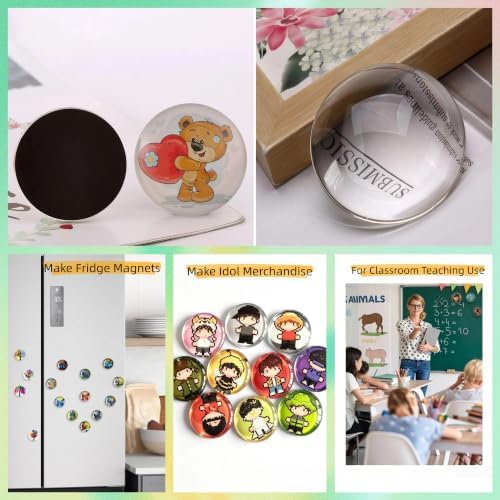 16Pcs DIY Glass Fridge Magnet Kit 1.18in, Cabochons for Fridge Whiteboard