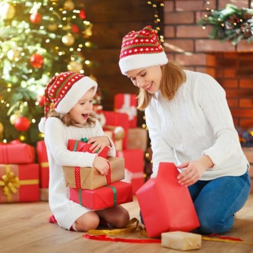 Red Christmas Wrapping Paper,15"x900" Art Craft Kraft Decorative Paper Roll