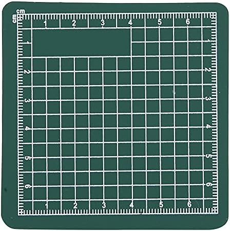 2pcs 8x8cm Mini Cutting Mat Board Self Healing Anti Skid PVC Pad Craft Tools Portable Non Slip Grid Line Cutting Board for DIY Desktop Protection 3.15x3.15x0.12inch