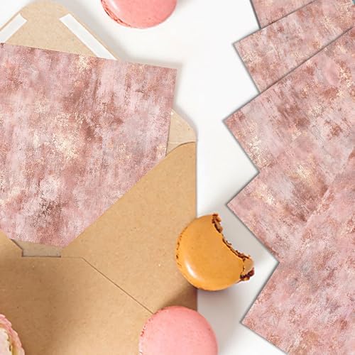 24 Sheets Rose Gold Scrapbook Paper 12x12 Inch 160gsm