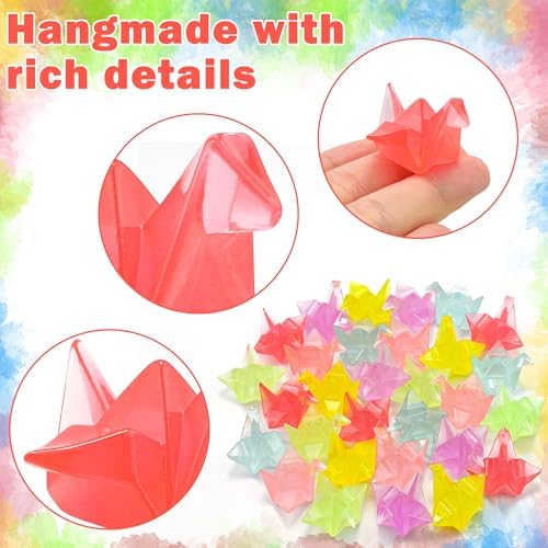 30PCS Origami Crane Mini Resin Figurines