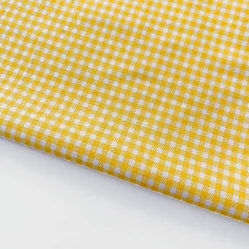Cotton Fabric DIY Making Supplies Quilting Patchwork Fabric Fat Quarter Bundles DIY for Quilting Cotton Patchwork Cushions (Yellow Flower, 20" x 20")