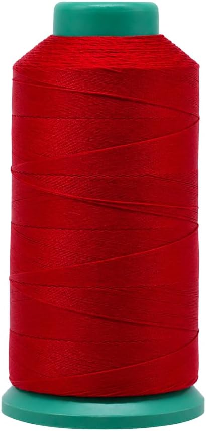 Mandala Crafts Size 69 210D T70 Black Red Bonded Nylon Thread, 6000 YDs