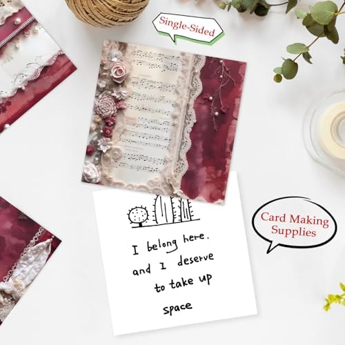 Scrapbook Paper, 24 Sheets 6"×6" 160gsm Single-Sided Patterned Cardstock