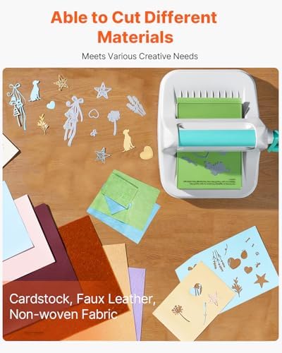 VEVOR Manual Die Cutting & Embossing Machine, Scrapbooking Machine for Arts & Crafts, and Card Making, Full Kit Included, 6 inch Opening Portable White Cut Machines
