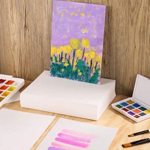 Prudiut Watercolor Paper, 120 Sheets, 5 x 7 in, 140 lb, Cold Press