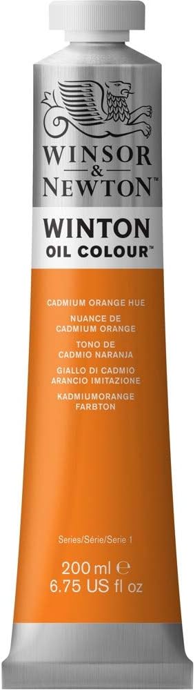 Winsor & Newton Winton Oil Color, 200ml Tube, Cadmium Orange Hue | Artist pigments, Durable, Lightfast, Permanent, Uniform Consistency, Great Pigment Load