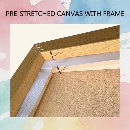 Yellow Blank Canvas with Floating Frame, 16x20 Inch, 1 Pack