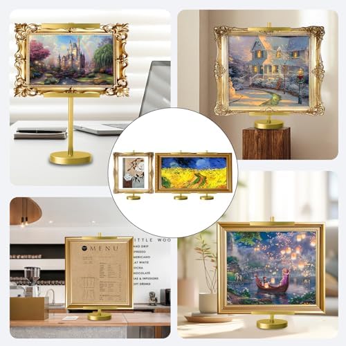 28''Adjustable Tabletop Easel Stand, Picture Easels for Display-Gold