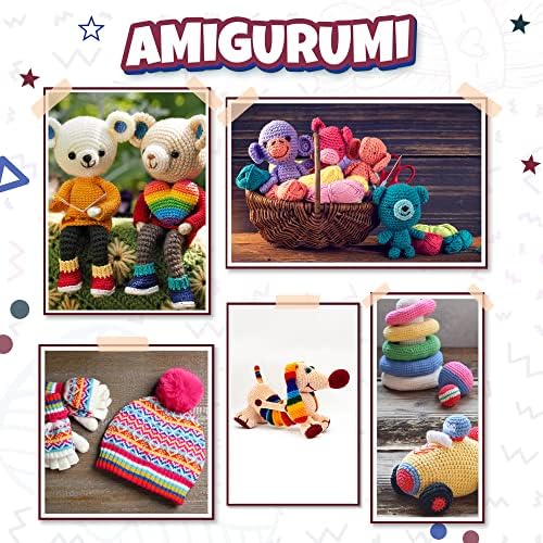 TYH Supplies 8 Acrylic Yarn Skeins Dark Colors | 560 Yards Soft DK Light Worsted Yarn for Knitting & Crocheting – Amigurumi, Hats, Scarves, Small Crafts – Crochet Kit for Beginners & Adults