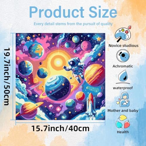 Aestalrcus Paint by Numbers Kit for Adults Space Paint by Numbers for Adult