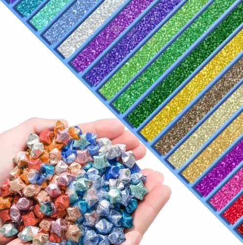 Origami Star, Star Paper, Paper Star Strip, Flash Origami, DIY origami paper star strips (18 colors/360 sheets)