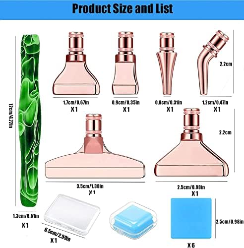 Heyseri Diamond Painting Pens, “Classic Wax Stylus” Diamond Art Pen, Gem Painting Tools Accessories, Gem Art Pen with Metal Tips for 5D Craft Nail