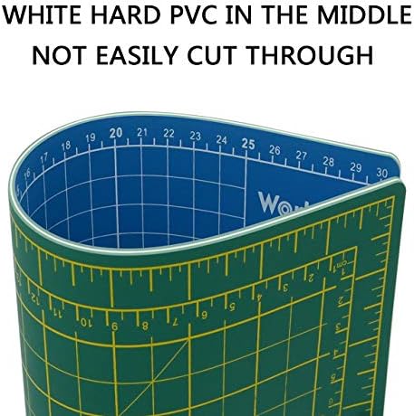 WORKLION Full 9" x 12" Art Self Healing PVC Cutting Mat, Double Sided, Gridded Rotary Cutting Board for Craft, Fabric, Quilting, Sewing, Scrapbooking Project…