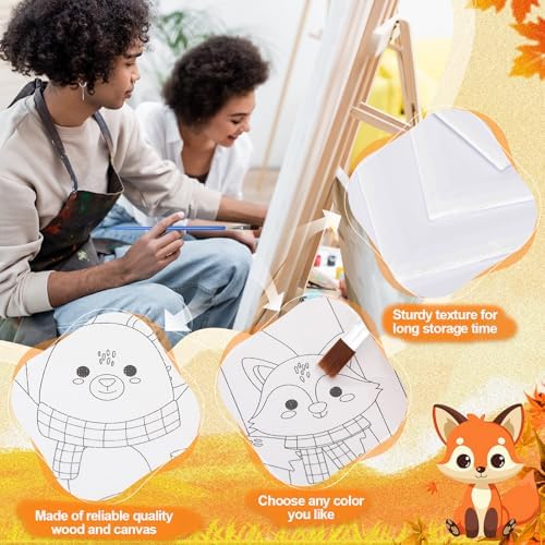 Sherr 140 Pcs 20 Set Pre Drawn Canvas Painting Kit, Autumn