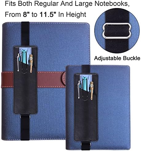 Wisdompro 2Pcs Elastic Pen Holder for Notebook, Journal Pencil Pouch