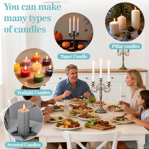 CARGEN 430g Paraffin Wax Pellets - White Candle Making Wax Beads for DIY