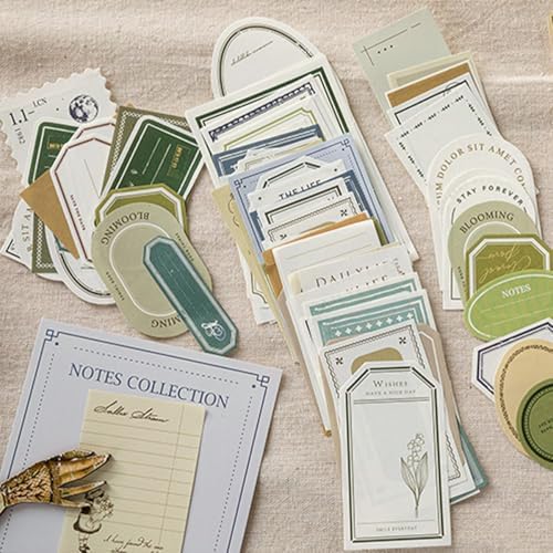 SIBLYMONA 200Pcs Vintage Memo Material Pack Memo Collection (Multicolor)